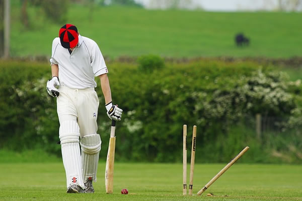 Cricket player bowled out - Sports-Nets Ltd
